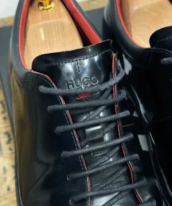9489 buty Hugo Boss / eleganckie / błyszczące / old money / pantofle / mokasyny