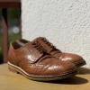 : Kurt Geiger skórzane brogsy męskie brązowe r. 42 Mansel, made in Portugal, vintage style