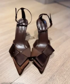 * nowe szpilki z kokardką brązowe stradivarius *