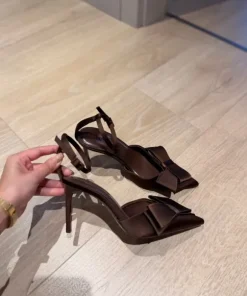 * nowe szpilki z kokardką brązowe stradivarius *
