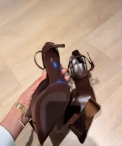 * nowe szpilki z kokardką brązowe stradivarius *