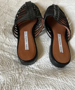 & Other Stories Strappy fisherman Mules Sandals Black leather