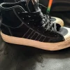 Adidas Originals Nizza RF Hi sneakers i sort lærred.