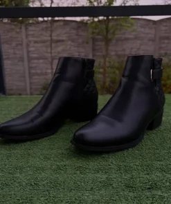 Anna Field botki damskie 41 czarne eleganckie pikowane niski obcas jesień
