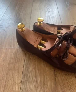 Baleriny balagan kokardki piękne burgundowe