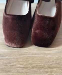baleriny Mary Jane brązowe eleganckie buty damskie 38