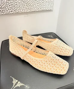Baletki na płaskim buty baleriny 43 beżowe bezowe