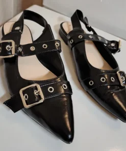 Ballerinaer sling-back, Mary Janes stil, str. 39