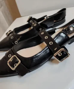 Ballerinaer sling-back, Mary Janes stil, str. 39