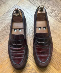 Bally - Brown Suede & Burgundy Loafers (40-41)