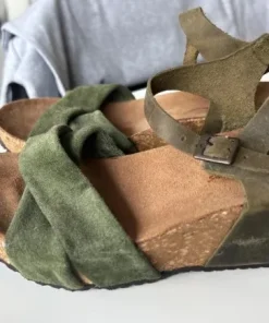 Bella Moda sandaler i grøn ruskind (str. 37)