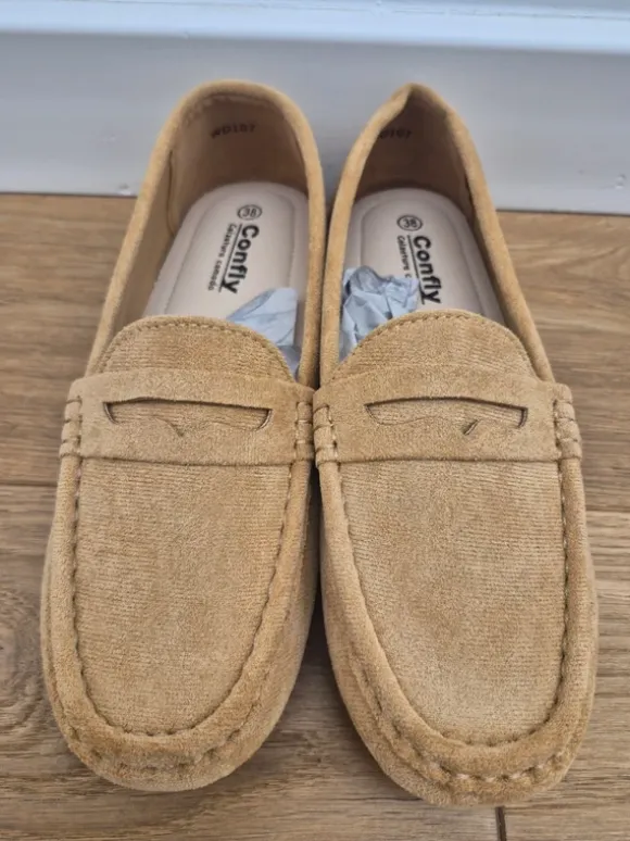 Beżowe mokasyny damskie Comfy 🤎