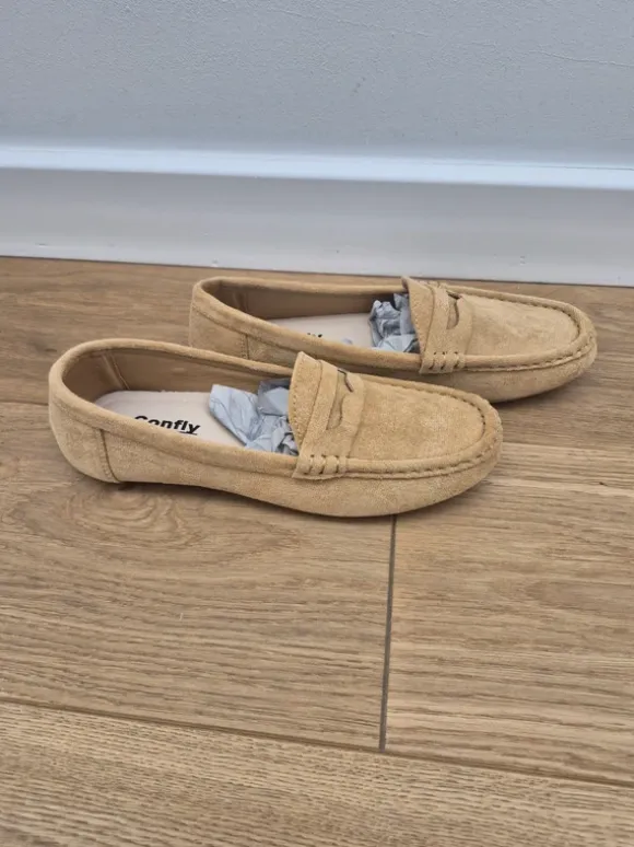 Beżowe mokasyny damskie Comfy 🤎