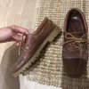 Boat shoes leather brown