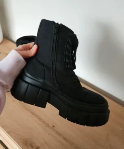 Botki na platformie workery Deezee czarne 36