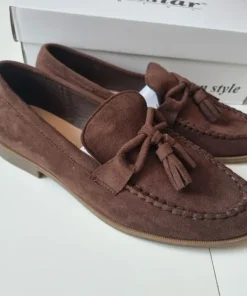 Braozwe mokasyny loafers czekoladowe rozmiar 38