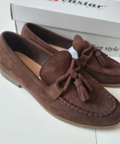 Braozwe mokasyny loafers czekoladowe rozmiar 38
