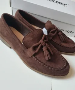 Braozwe mokasyny loafers czekoladowe rozmiar 38
