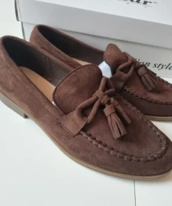 Braozwe mokasyny loafers czekoladowe rozmiar 38