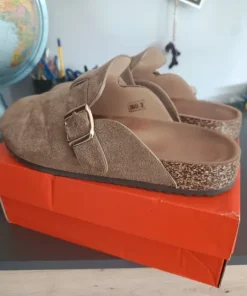 Buty klapki mule chodaki camel beżowe khaki r. 39