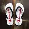 Champion Flip-flops white black size 43 retrostyle summer wear shoes
