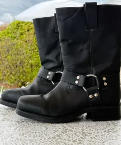 Chunky biker boots western cowboy boots