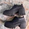 Chunky Black Platform Loafers