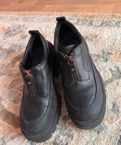 Chunky Black Platform Loafers