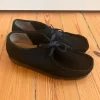 Clarks Wallabees str 43 sort ruskind