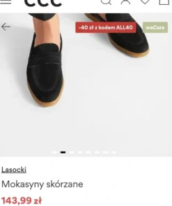 Czarne mokasyny Lasocki