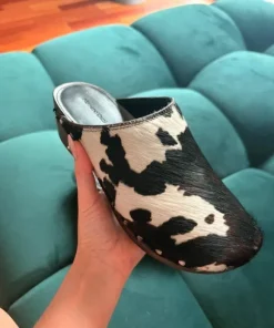 Drewniaki chodaki skórzane krowa r. 35 Massimo Dutti