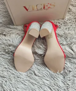 Eleganckie sandałki czerwone