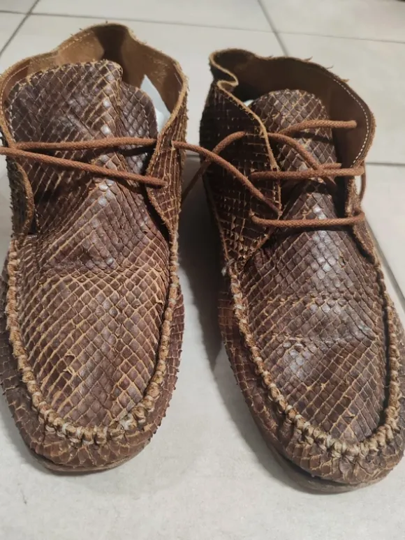 Italialaiset Vintage, nahkamokkasiinit, boho/retro