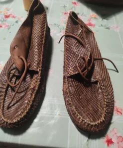 Italialaiset Vintage, nahkamokkasiinit, boho/retro