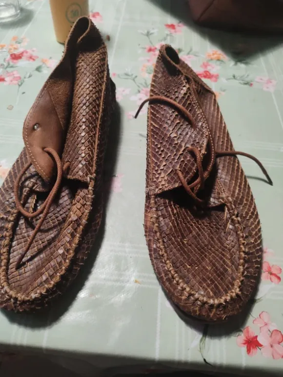 Italialaiset Vintage, nahkamokkasiinit, boho/retro