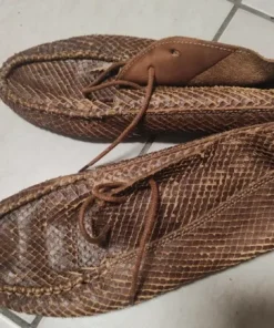 Italialaiset Vintage, nahkamokkasiinit, boho/retro