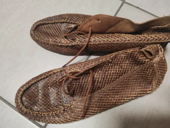 Italialaiset Vintage, nahkamokkasiinit, boho/retro