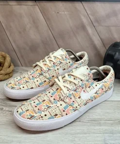 Jasne kremowe męskie buty trampki tenisówki daily sneakersy Nike SB Zoom Stefan Janoski