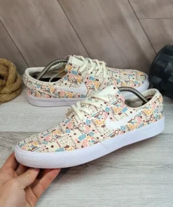 Jasne kremowe męskie buty trampki tenisówki daily sneakersy Nike SB Zoom Stefan Janoski