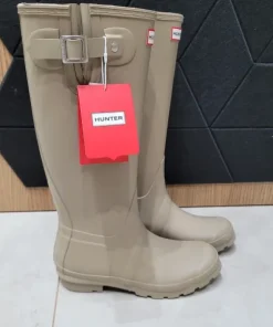 Kalosze damskie Hunter rozmiar 37 długie piękny kolor beż nowe