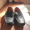 Leather made in Italy mocassinos black