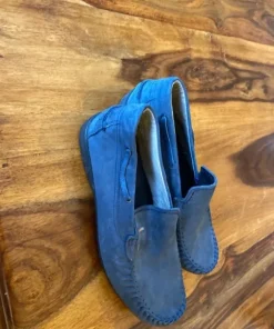 Marinblå mocka Loafers 43