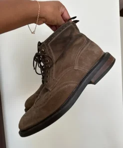 Massimo Dutti boots i äkta mocka brun strl 42