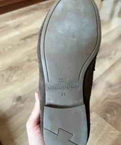Mokasyny loafers Vagabond 41 skóra brązowe zamszowe leader leather