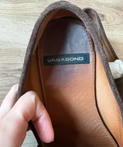 Mokasyny loafers Vagabond 41 skóra brązowe zamszowe leader leather