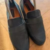Navy leather loafers size 41