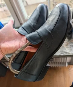 Navy leather loafers size 41