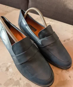 Navy leather loafers size 41