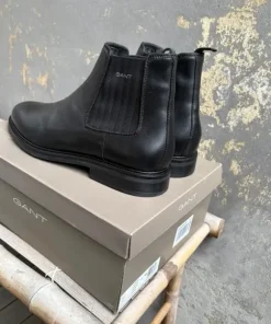 Nye GANT Chelsea Boots i sort læder