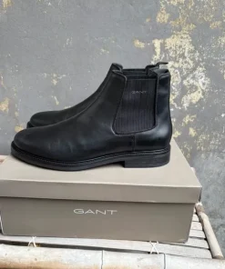 Nye GANT Chelsea Boots i sort læder